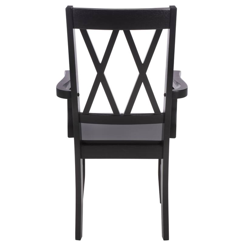 SAFAVIEH HOME Yelena Double X-Back Arm Chair - 18"W x 22"D x 39"H