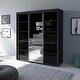 preview thumbnail 4 of 9, Aria Modern 3-door Wardrobe Armoire with Mirror