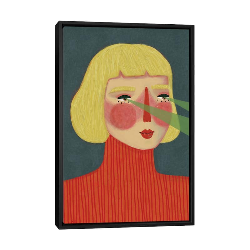 iCanvas "Lasers" by Renee Melia Framed - Black - 40x26