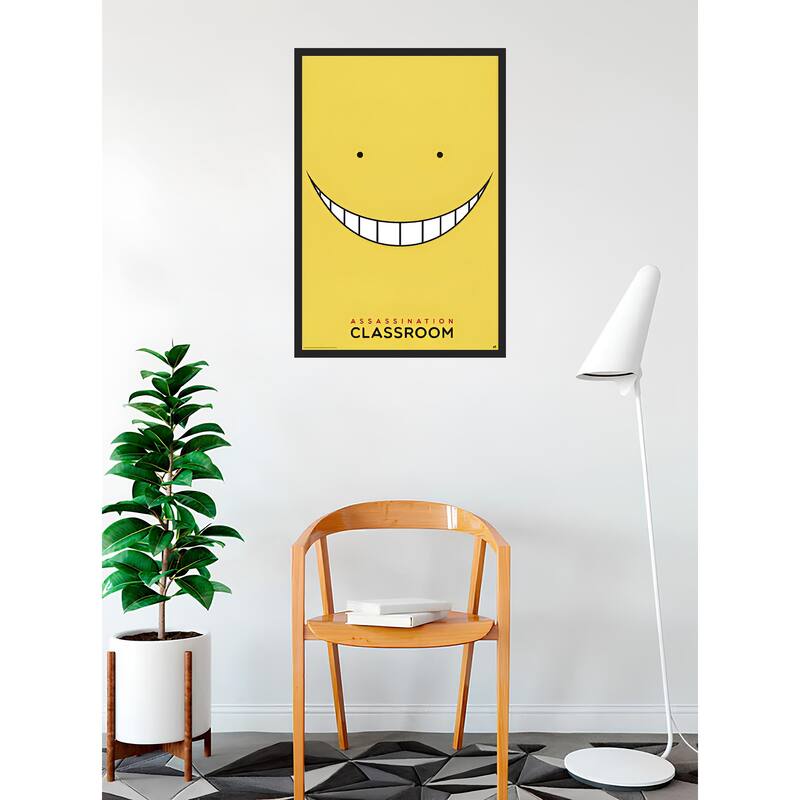 Assassination Classroom - Koro Smile Framed Art Poster - 24 x 36 Inch