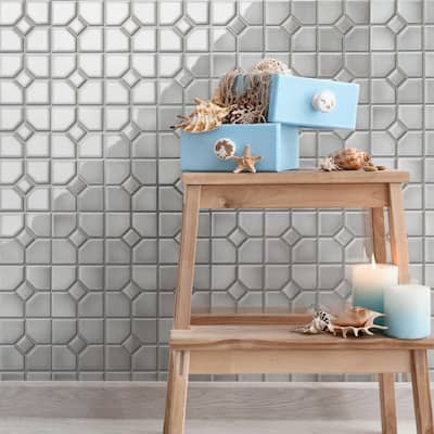 Merola Tile Hudson Oxford Grey Eye 11-3/8" x 11-3/8" Porcelain Floor and Wall Tile