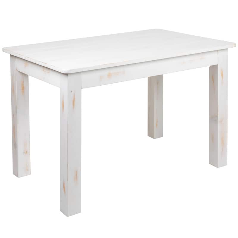 Rectangular Antique Rustic Solid Pine Farm Dining Table