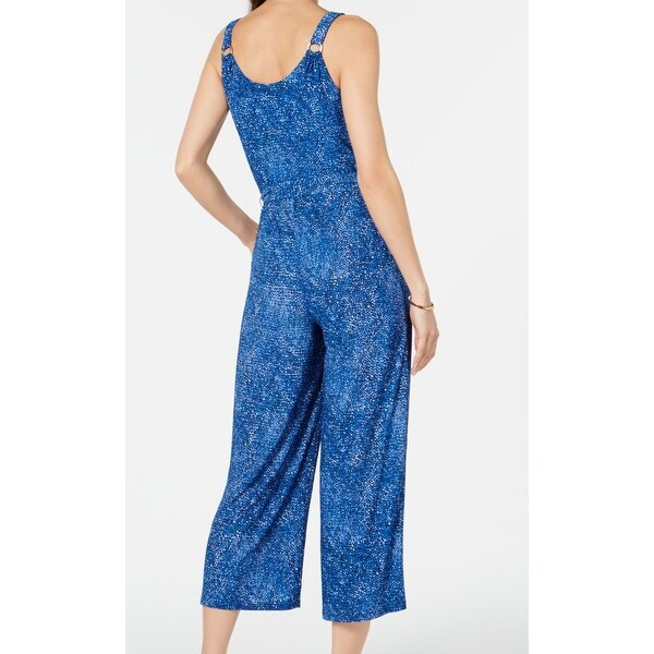 michael kors blue jumpsuit