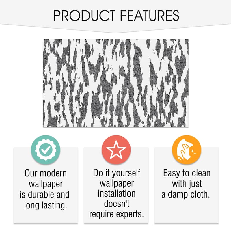 SUSSEXHOME Removable Wallpaper-Waterproof, Strippable, Light Resistance & Cleanable Wall Paper Roll-Wallpaper-Lava2