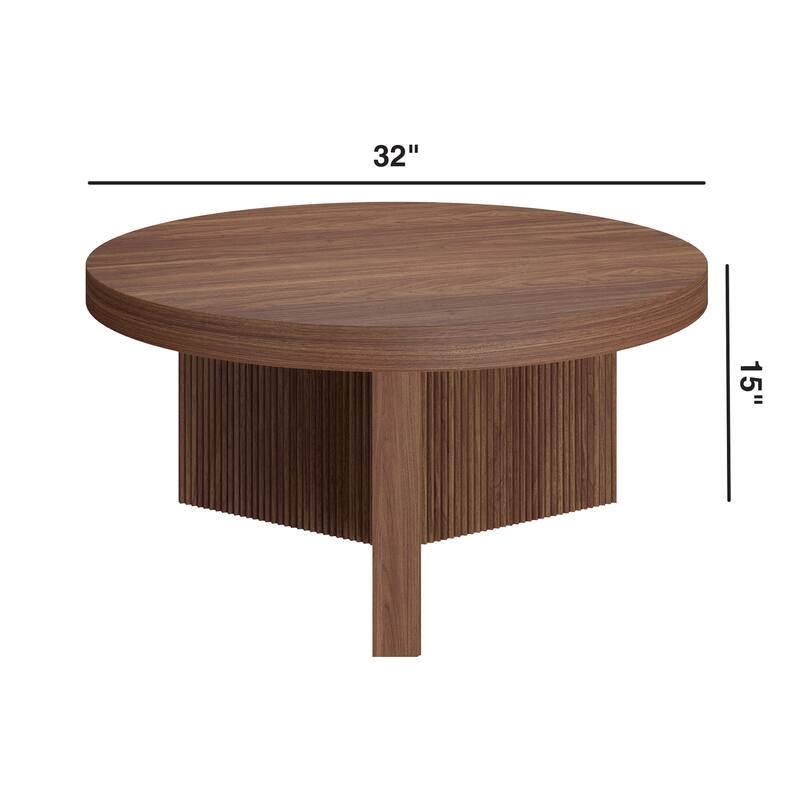 Holm 32" Wide Round Coffee Table