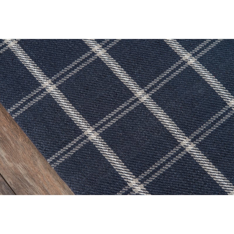 Erin Gates by Momeni Marlborough Dover Plaid Handmade Wool Area Rug