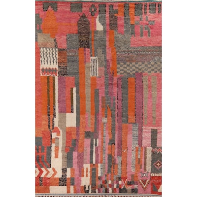 Moroccan Large Area Rug Handmade Wool Carpet - 9'9" x 14'8"