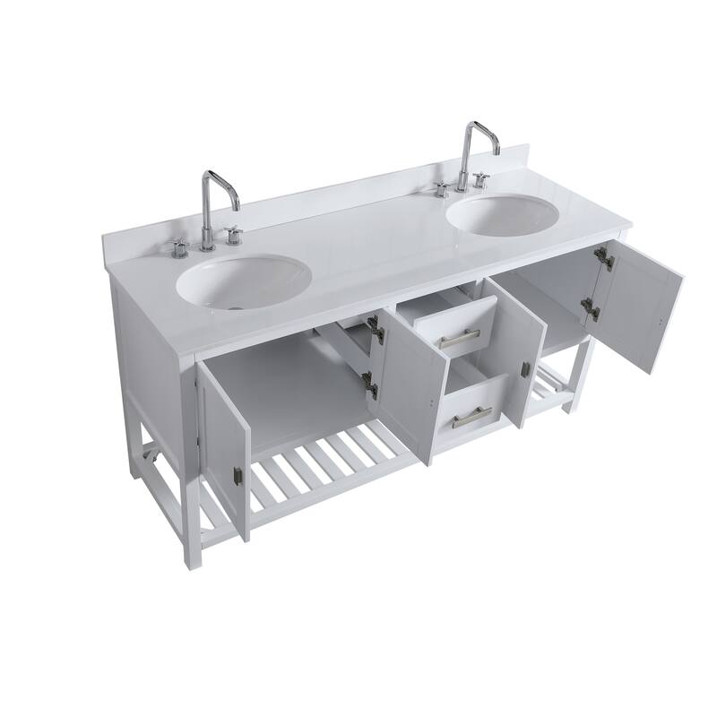 Monaco 72" Double Sink Vanity Base Only