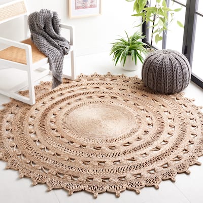 SAFAVIEH Natural Fiber Flonnie French Country Round Jute Rug
