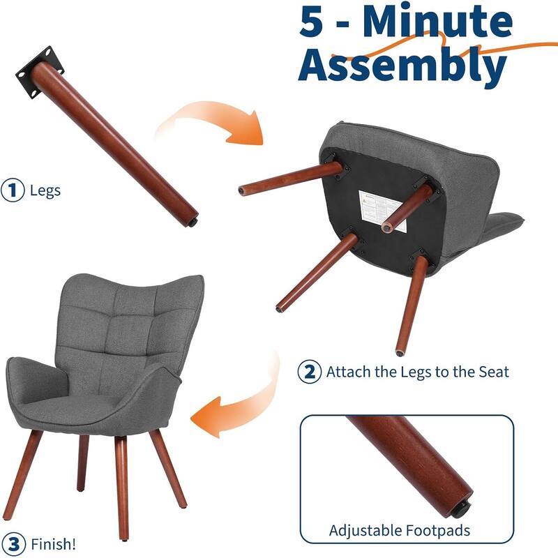 Modern Upholstered Kitchen Dining Room Accent Chairs for Kitchen, Restaurant