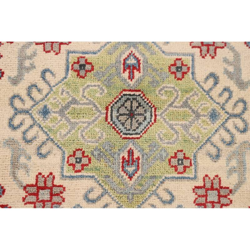 Red Kazak Oriental Area Rug Bedroom Hand-Knotted Wool Carpet - 5'0" x 6'9"
