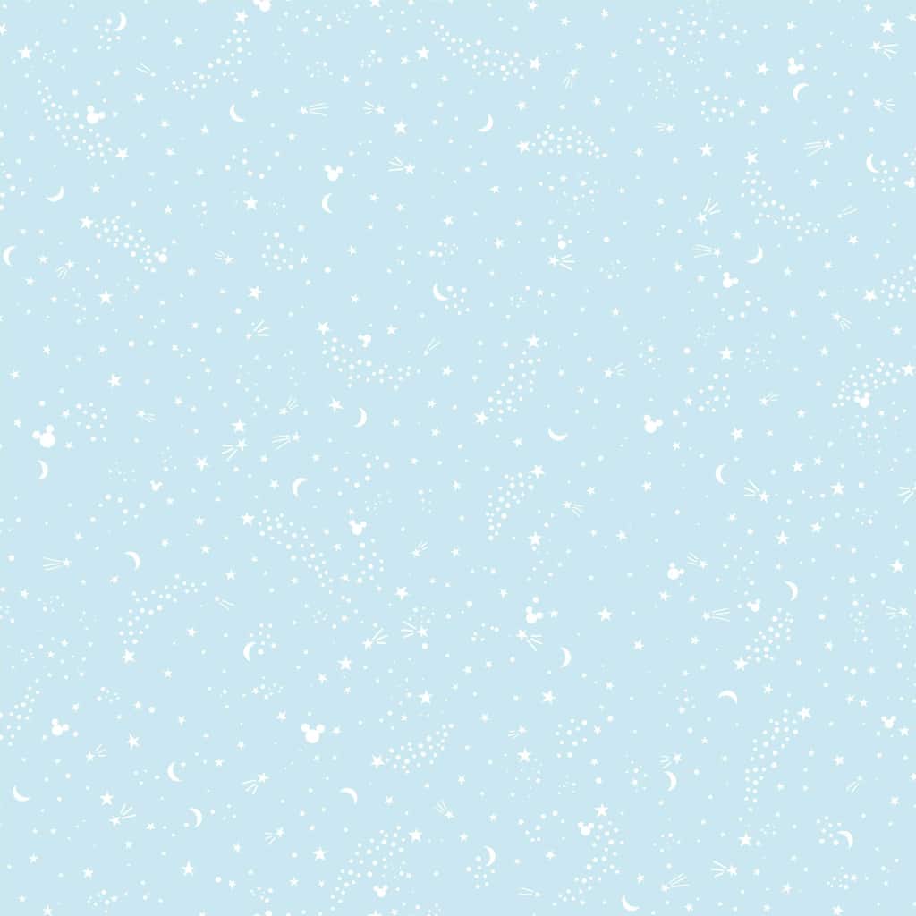 Disney Mickey Mouse Star Teal Wallpaper