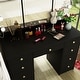 preview thumbnail 36 of 38, Luxurious LED Makeup Vanity with 9 Drawers Elegant Makeup Station