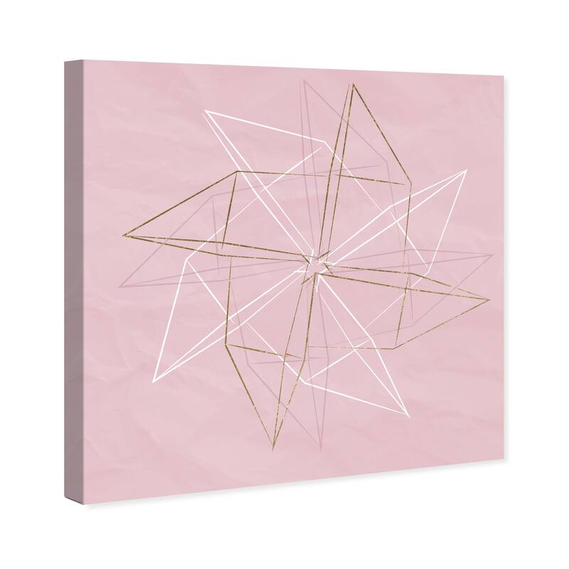 Wynwood Studio Canvas Abstract Origami Moulin Pink Pink and Pastel Pink Modern & Contemporary Wall Art Canvas Print