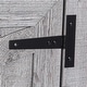 preview thumbnail 9 of 9, Farmhouse Barn Door Nightstand Bedside Table with Storage Open Compartment