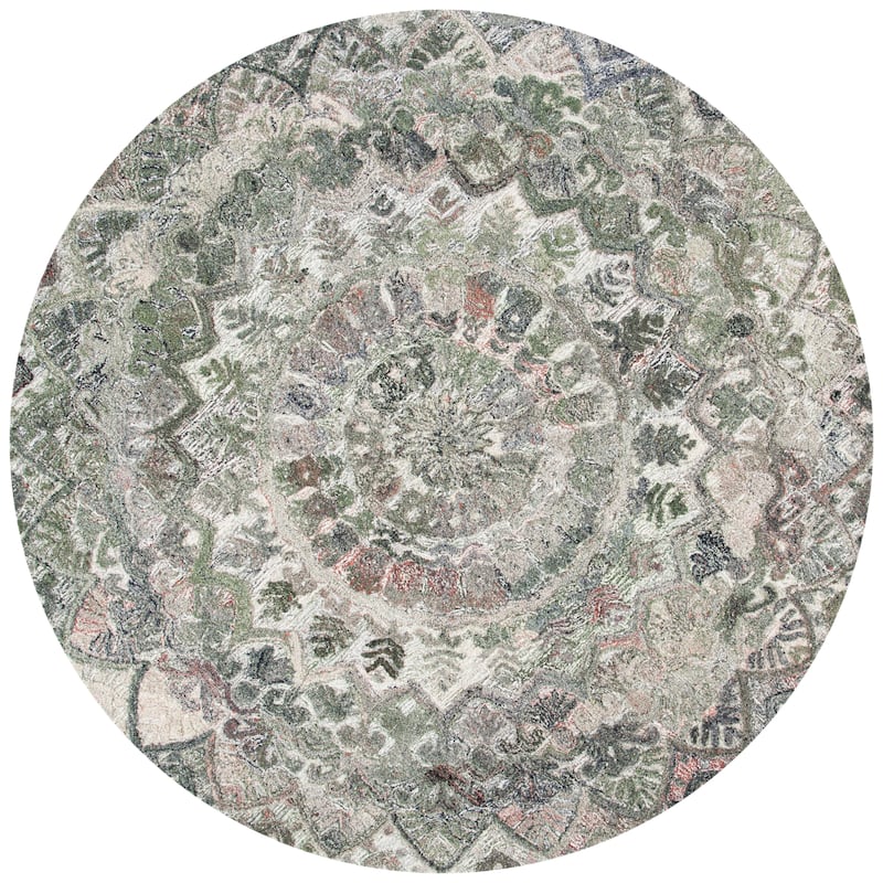 SAFAVIEH Handmade Marquee Genta Modern Medallion Wool Rug