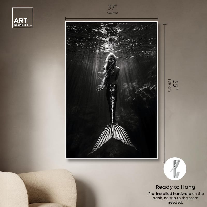 Mermaid Night Canvas by Art Remedy
