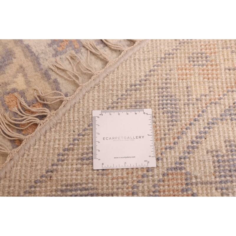 ECARPETGALLERY Hand-knotted Royal Oushak Light Grey Wool Rug - 9'1 x 8'10