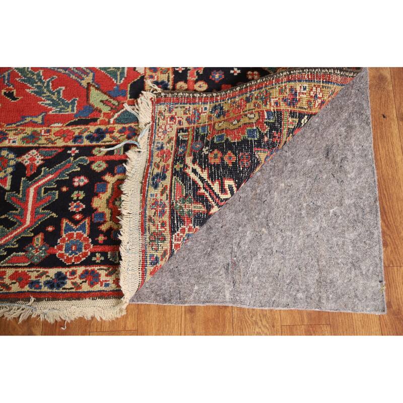 Vegetable Dye Heriz Serapi Persian Large Rug Handmade Wool Carpet - 11'2" x 14'5"