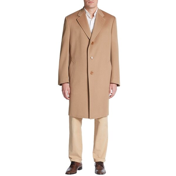 men's wool blend top coat