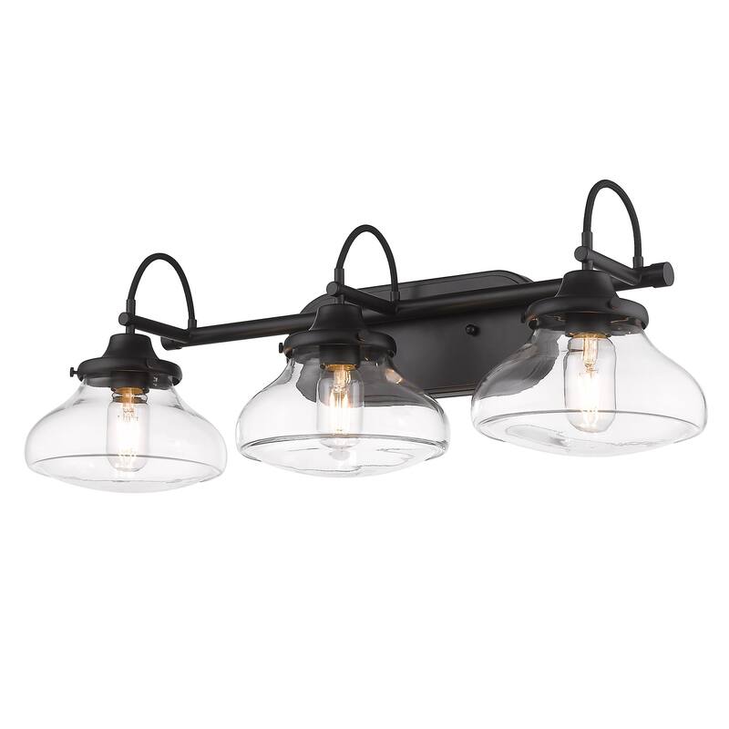 Nash 3 Light Bath Vanity - 28.5"x10" - 28.5"x10" - Matte Black