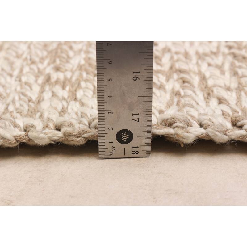 ECARPETGALLERY Flat-Weave Ankara Ivory Wool Kilim - 4'11 x 6'8