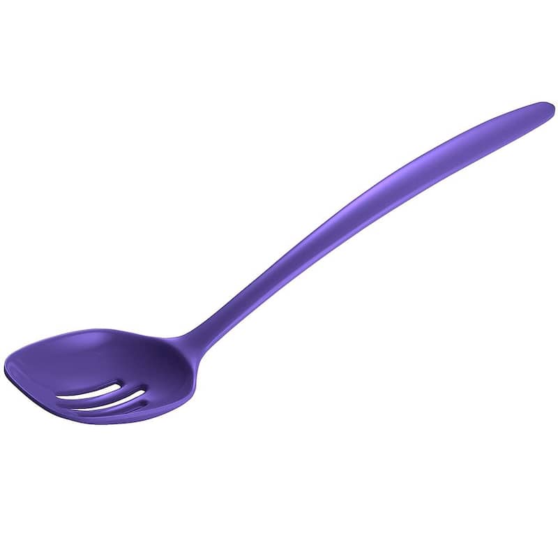 Hutzler 12-Inch Melamine Slotted Cooking Spoon - Violet