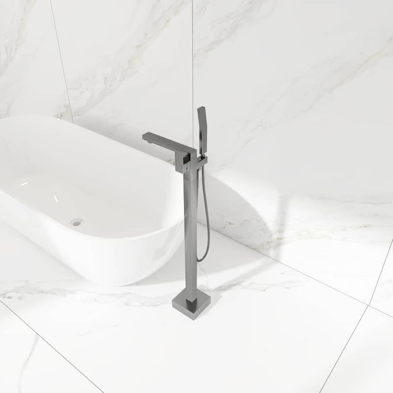 Freestanding Tub Shower Claw Foot Faucet with Handheld Spout - 10"37"