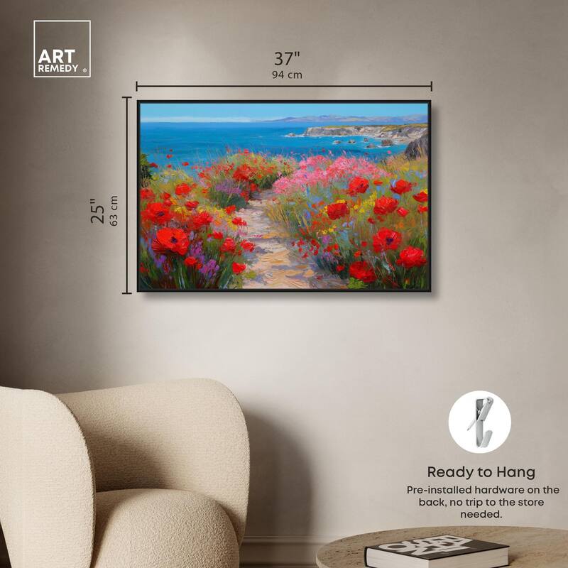 Ocean View Bloom I Canvas by Art Remedy