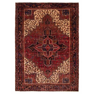 ECARPETGALLERY Hand-knotted Sarabi Red Wool Rug - 7'9 x 10'10
