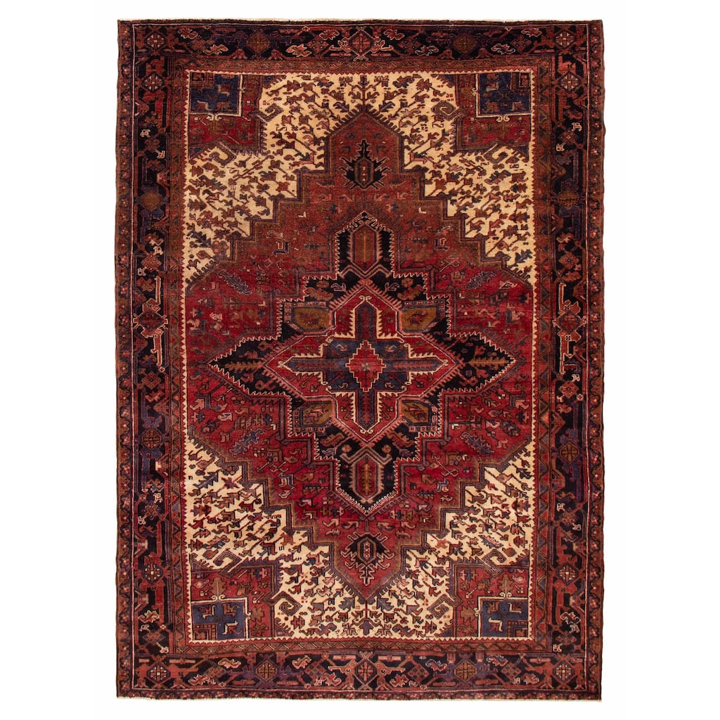 ECARPETGALLERY Hand-knotted Sarabi Red Wool Rug - 7'9 x 10'10
