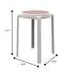 preview thumbnail 14 of 48, Tresse All-Weather Round Stackable Dining Stool with Wicker-Style Seat for Indoor, Outdoor, Patio, and Kitchen - Fully Assembled