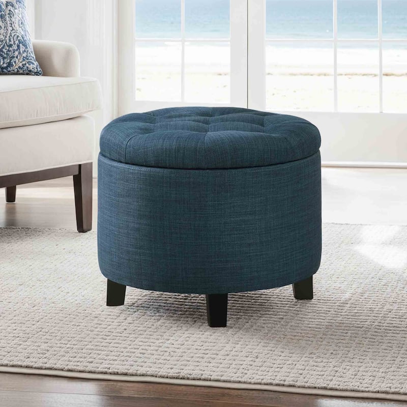 Convenience Concepts Designs4Comfort Round Storage Ottoman