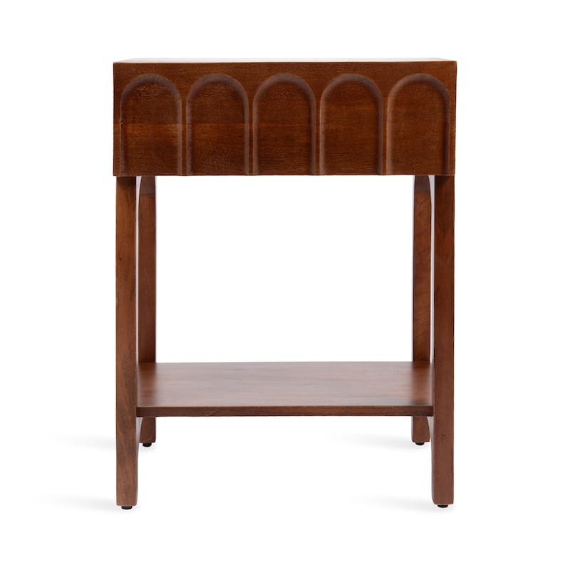 Kate and Laurel Archvale Wood Side Table - 14x18x24
