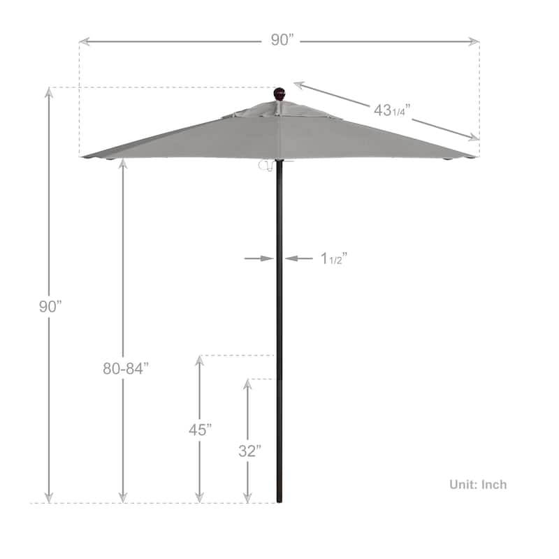 California Umbrella 7.5' Venture Series Patio Umbrella, Bronze Aluminum Pole Fiberglass Ribs Push Lift, Sunbrella Cilantro