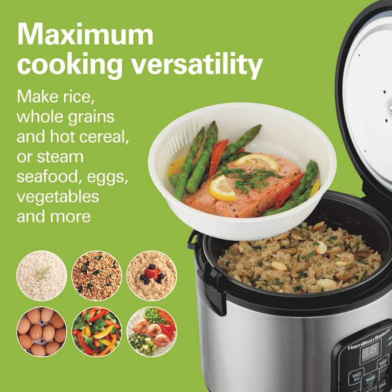 Hamilton Beach® 8 Cup Rice Cooker and Steamer