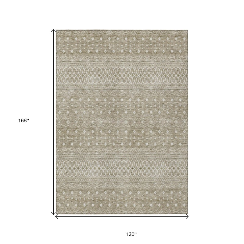 HomeRoots Tribal Transitional Rectangle Outdoor Rug