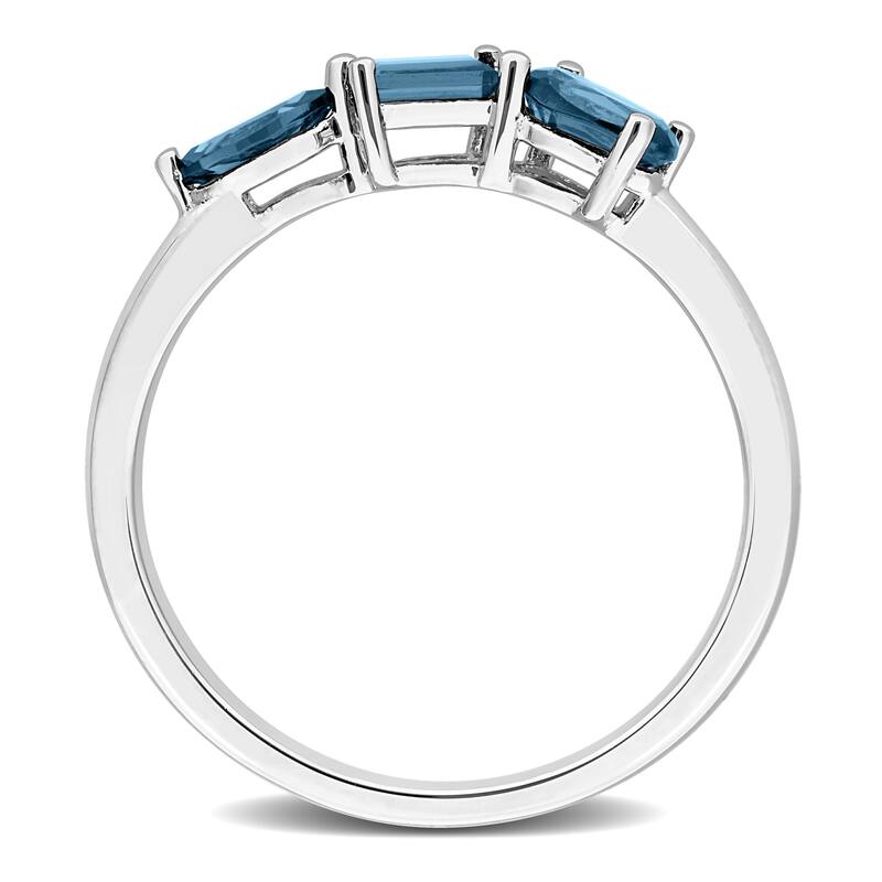 Miadora Multi-Gem Three Stone Ring Sterling Silver