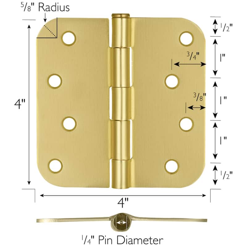 Design House 189670-6 4" x 4" Plain Bearing 5/8" Radius Corner Surface
