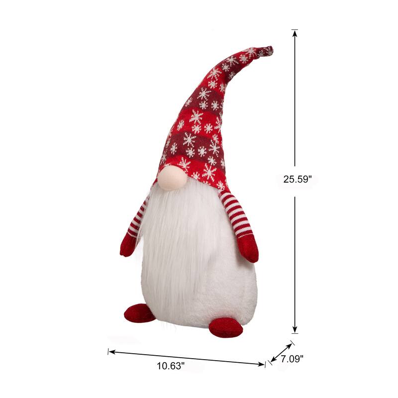 Glitzhome Set of 3 Fabric JOY Christmas Gnomes Decor
