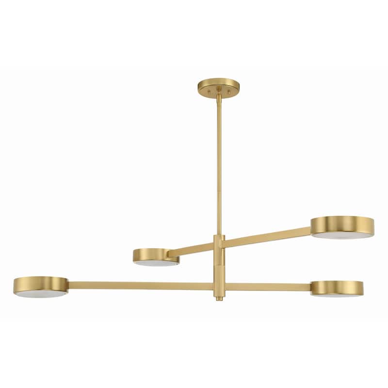 Crystorama Lighting Group ORS-734-ST Orson 4 Light 54" Wide Abstract