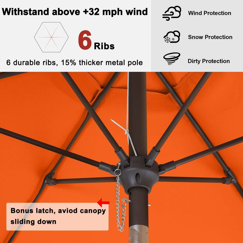 ABCCANOPY 7.5FT Patio Umbrella with Push Button Tilt