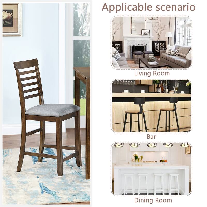 Kitchen Chair with Padded Seat Set for 4