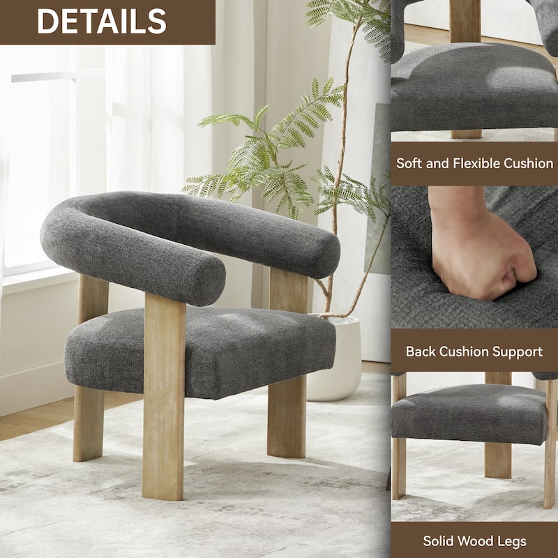 Accent Chair/Armchair Living Room Chair with Solid Wood Frame