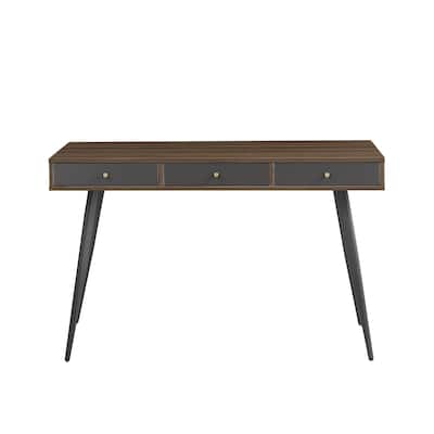Mid Century Desk , Modern Writing Study Desk with Drawers