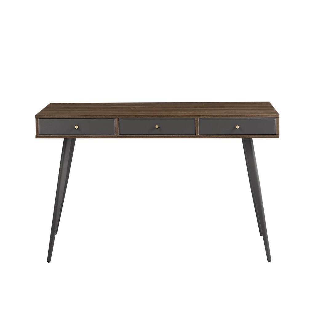 Mid-Century Study Desk Built-in Power Outlets