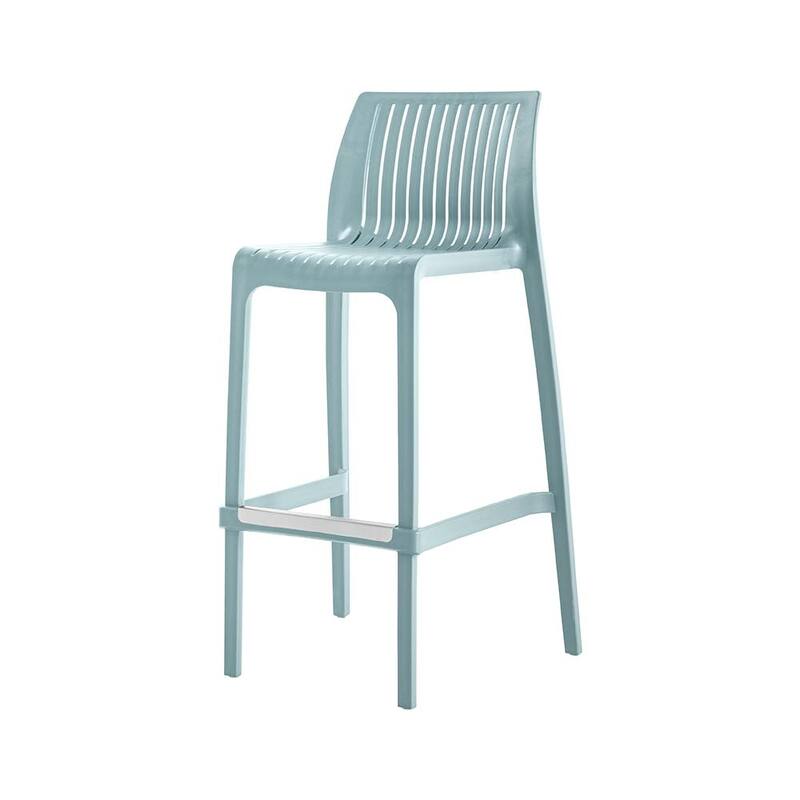 Milos Resin Stackable Bar Stools, Set of 2
