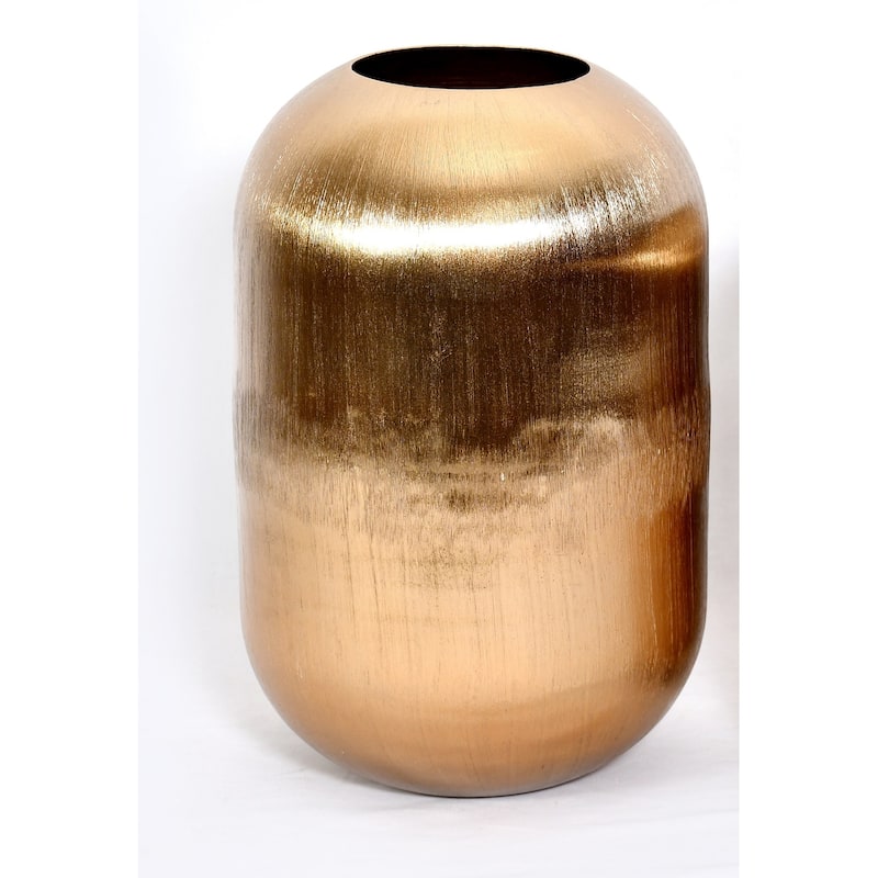 Lg. Aluminum Vase -ST - Gold
