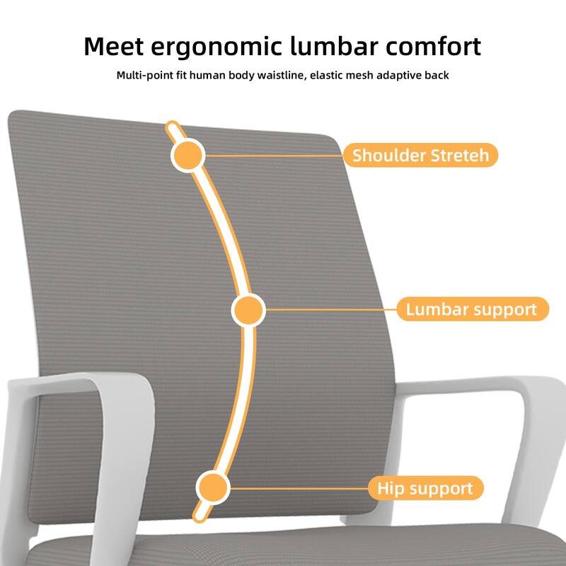 Roomfitters Minimalist Modern Office Chair - Metal Frame, Soft & Comfortable, Home & Office Use