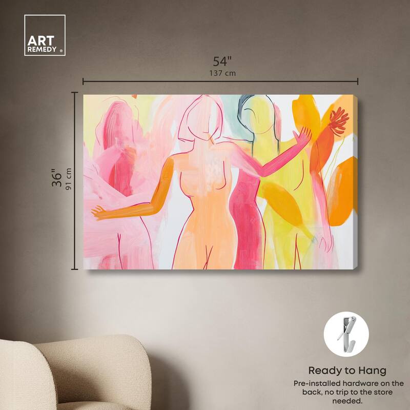 Three Graces Canvas by Art Remedy, Gallery Wrapped